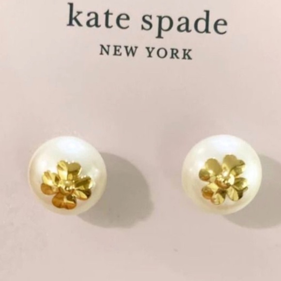 New Kate Spade imitation pearl stud earrings - Picture 6 of 15